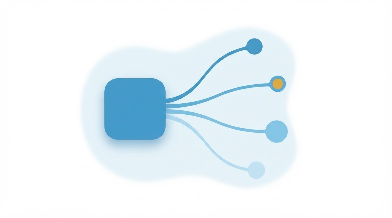 하나의 중심 사각형에서 네 갈래로 뻗어나가는 도형과 금색 포인트로 표현한 기초생활보장 4대 급여 개념도