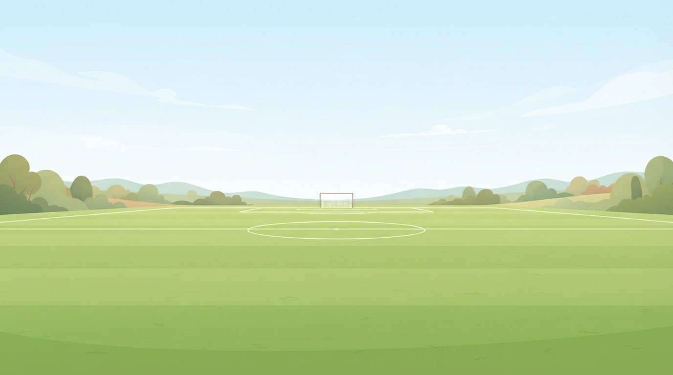 넓게 트인 초록빛 축구장